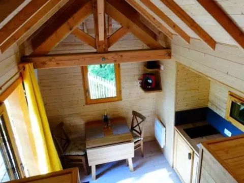 TENTE TOILE ET BOIS 6 personnes - Cabane Perchée 3 Pièces 6 Personnes