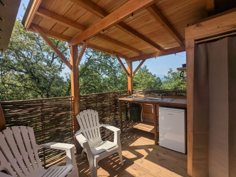 TENTE TOILE ET BOIS 2 personnes - Cabane toilée