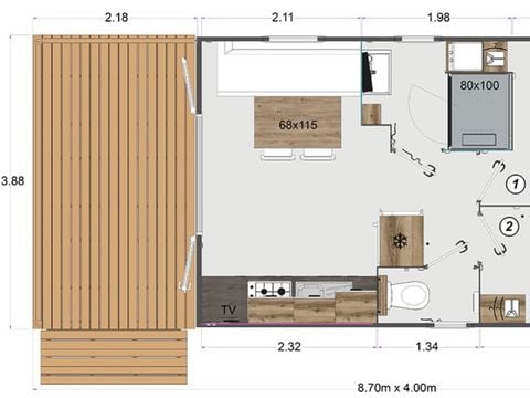 MOBILHOME 4 personnes - Grand Confort