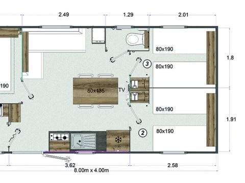 MOBILHOME 6 personnes - Grand Confort