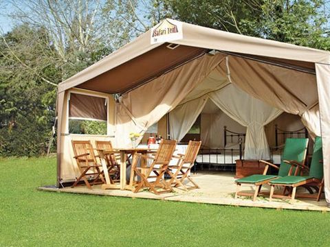 TENTE TOILE ET BOIS 5 personnes - Safari | 2 Ch. | 4/5 Pers. | Terrasse simple