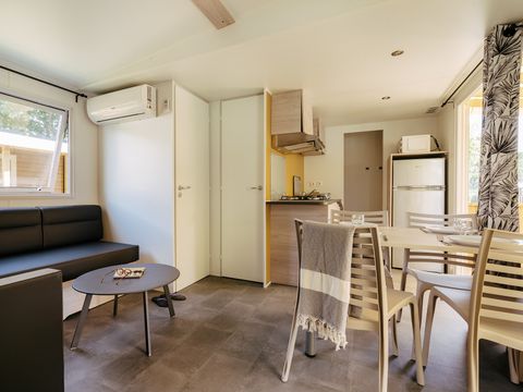 MOBILHOME 6 personnes - Mobil-home | Premium Azure | 2 Ch. | 4/6 Pers. | Terrasse surélevée | Clim.