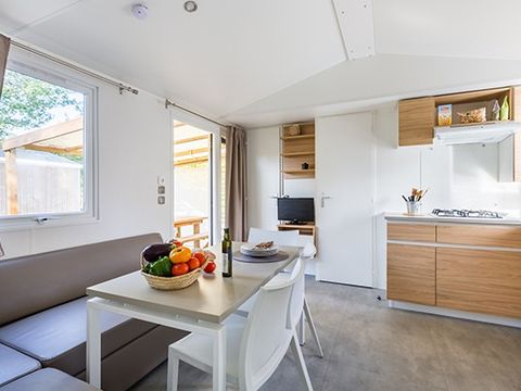 MOBILHOME 6 personnes - Mobil-home | Premium | 3 Ch. | 6 Pers. | Terrasse surélevée | Clim. | TV