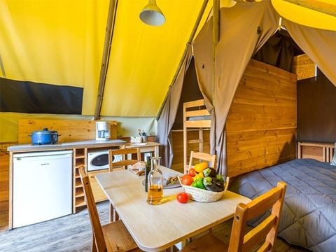 TENTE TOILE ET BOIS 4 personnes - Tente Eco Lodge | 2 Ch. | 3/4 Pers. | Sans SDB