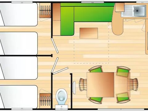 MOBILE HOME 6 people - 4 Rooms 6 People