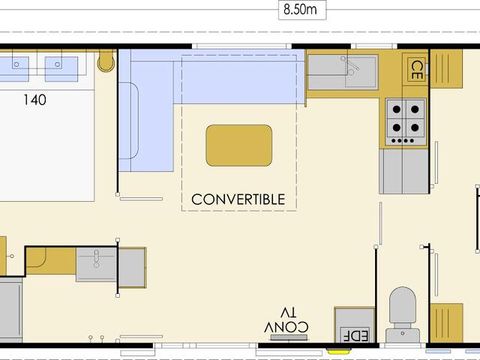 MOBILHOME 6 personnes - Cosy 4 Pièces 6 Personnes