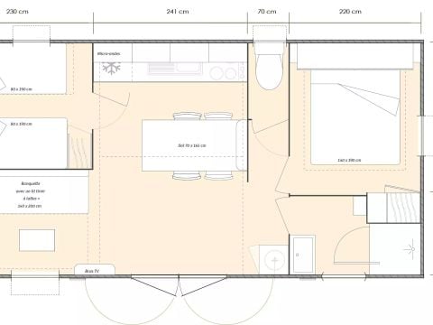 MOBILE HOME 5 people - Cosy 3 Rooms 5 People + TV