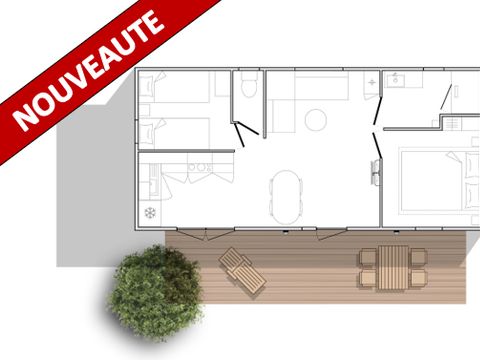 MOBILE HOME 4 people - MAQUIS 2 bedrooms + air conditioning