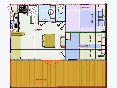 CHALET 4 people - 2 bedrooms + air conditioning