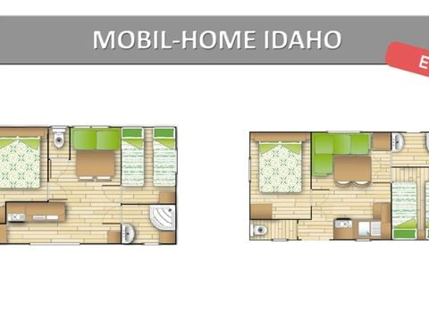 MOBILHOME 4 personnes - IDAHO. ECO