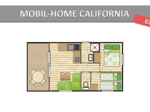 MOBILHOME 4 personnes - CALIFORNIA. ECO