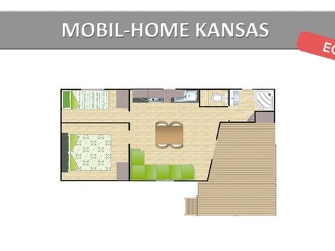 MOBILHOME 5 personnes - KANSAS. ECO