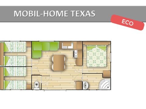 MOBILHOME 8 personnes - TEXAS. ECO