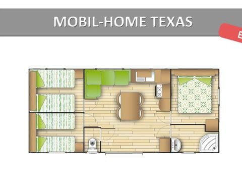 MOBILHOME 8 personnes - TEXAS. ECO