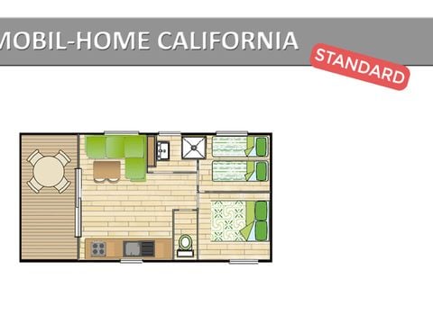 MOBILHOME 4 personnes - CALIFORNIA STANDARD