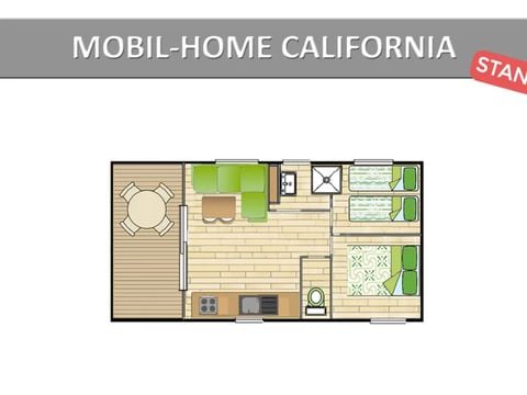 MOBILHOME 4 personnes - CALIFORNIA STANDARD