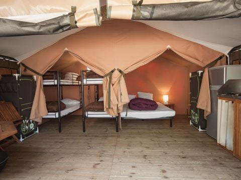 CANVAS AND WOOD TENT 6 people - LODGE without sanitary facilities