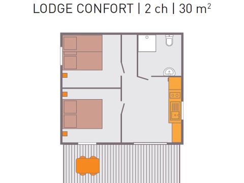 TENTE TOILE ET BOIS 5 personnes - LODGE CONFORT