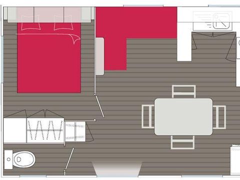 MOBILE HOME 4 people - Florès COMFORT -2 bedrooms 30m²- *Clim, terrace, TV* *Clim, terrace, TV* *Clim, terrace, TV* *Clim, terrace, TV