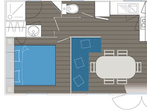 MOBILE HOME 6 people - Tribord CONFORT -3 bedrooms 32m²- *Clim, terrace, TV* *Clim, terrace, TV* *Clim, terrace, TV* *Clim, terrace, TV