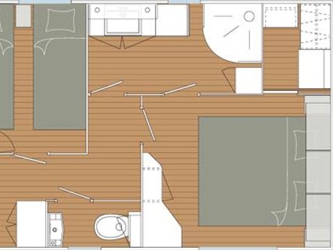 MOBILE HOME 6 people - Charleston PREMIUM -2 rooms 40m²- *Clim, terrace, TV* *Clim, terrace, TV* *Clim, terrace, TV* *Clim, terrace, TV