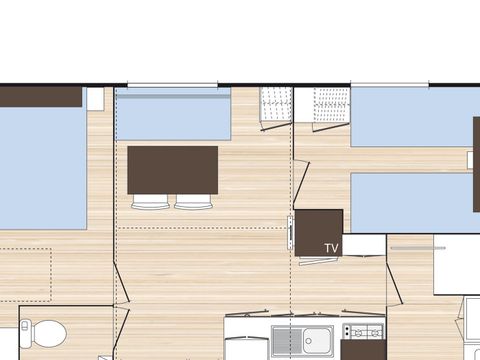 MOBILE HOME 4 people - CONFORT - 26m² (2 bedrooms + air conditioning)