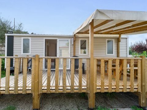 MOBILE HOME 4 people - Comfort | 2 Bedrooms | Elevated terrace | Air-con.