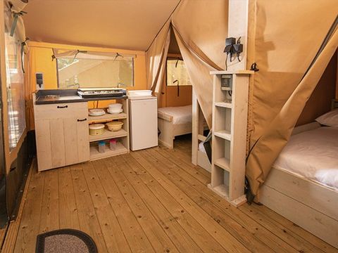 CANVAS AND WOOD TENT 5 people - Super Lodge Tent | 2 Bedrooms | 4/5 Pers. | No bathroom