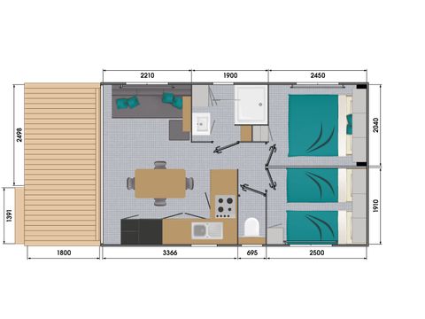 MOBILE HOME 5 people - Cottage Living - air-conditioned