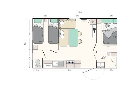 MOBILE HOME 5 people - Comfort Plus - air-conditioned