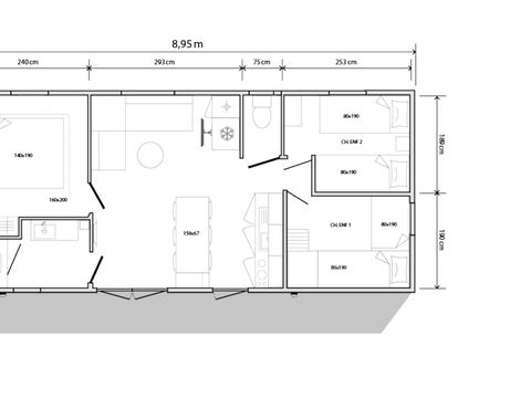 MOBILE HOME 6 people - Family Premium - 35m² - air-conditioned