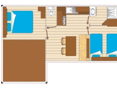 MOBILE HOME 7 people - Mobil-home Evasion 7 people 2 bedrooms 28m² - mobile home for 7 people