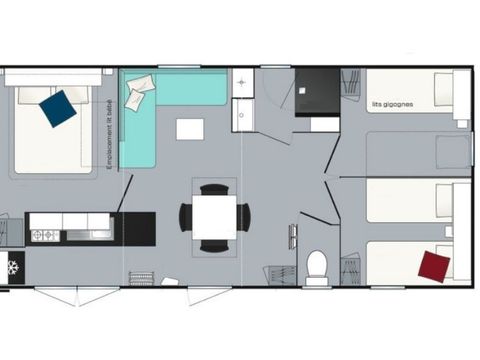 MOBILE HOME 8 people - Mobil-home Loisir+ 8 people 3 bedrooms 34m² - mobile home for 8 people