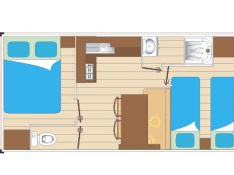 MOBILE HOME 4 people -  Cocoon 2 bedrooms 18m²