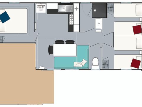 MOBILE HOME 8 people - Mobil-home Loisir+ 8 people 3 bedrooms 30m² - Mobile home for 8 people