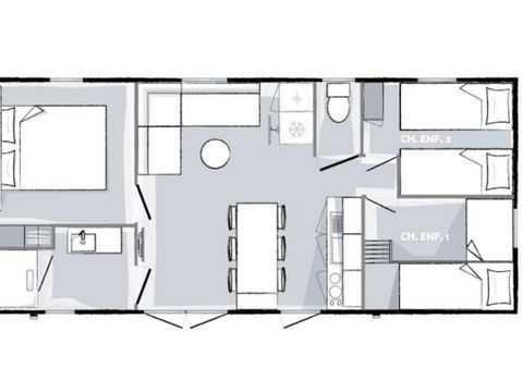 MOBILE HOME 6 people - Mobile-home Premium 6 persons 3 bedrooms 33m ².