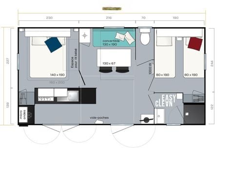 MOBILHOME 4 personnes - Mobil home Ciela Confort - 2 chambres