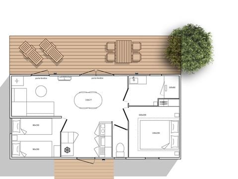 MOBILHOME 5 personnes - Mobil home Ciela Privilège - 2 chambres - barbecue