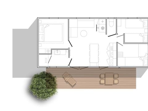 MOBILHOME 6 personnes - Mobil home Ciela Privilège - 3 chambres - barbecue