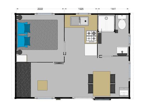 MOBILE HOME 2 people -  Solo1 2019 (1 bedroom)