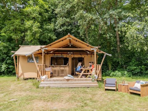 TENTE TOILE ET BOIS 5 personnes - Tente safari Loubine