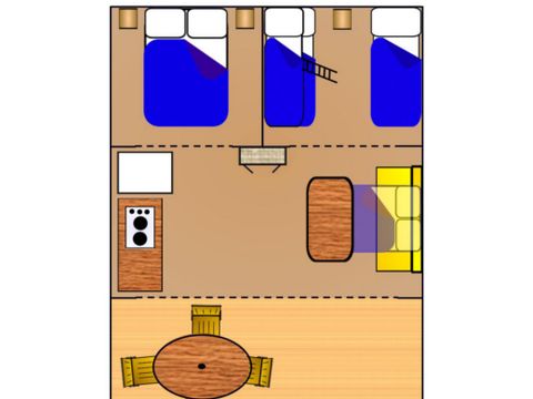 TENTE TOILE ET BOIS 5 personnes - Safaritent sans sanitaires