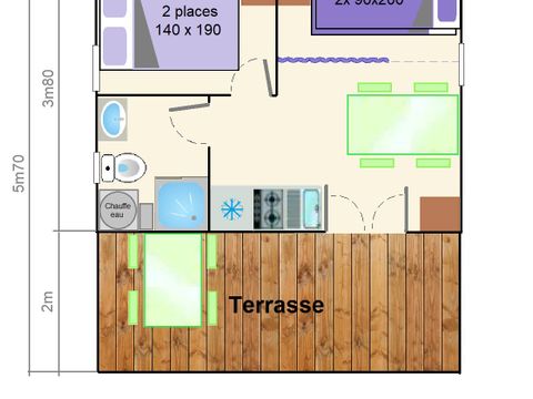 CHALET 4 people - LAVENDER basic