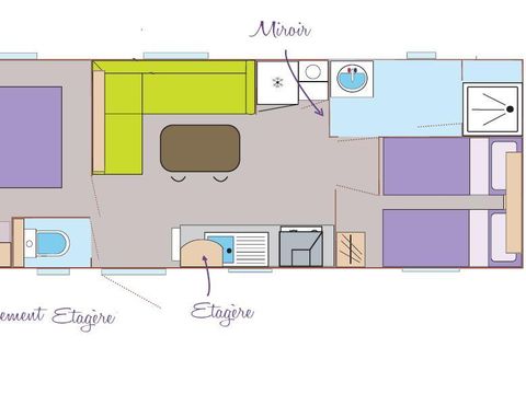 MOBILHOME 4 personnes - MH2 GREEN 26 m²