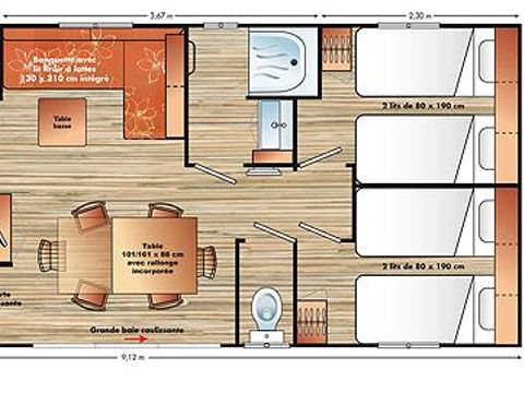 MOBILHOME 8 personnes - RIVIERA