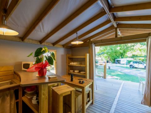 TENTE TOILE ET BOIS 4 personnes - EcoLodge 4/6 PL