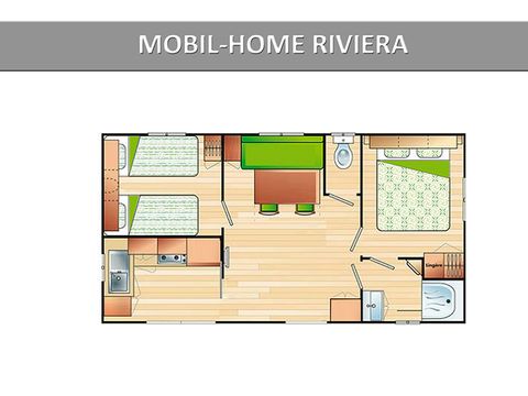 MOBILHOME 4 personnes - Loggia Classic 29m² - Climatisation - TV