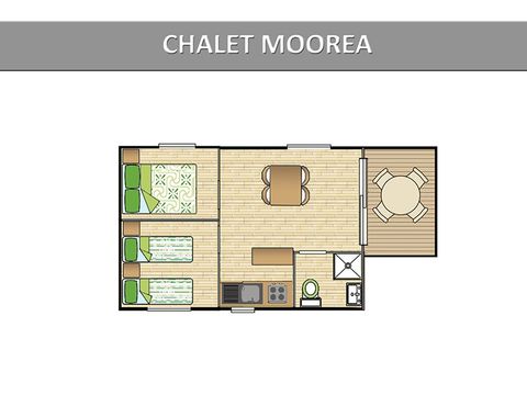 CHALET 5 personnes - Pavillon Classic - Climatisation - TV