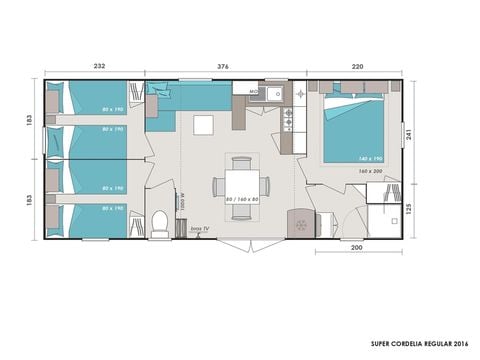 MOBILHOME 6 personnes - Mobil home Confort - 3 chambres