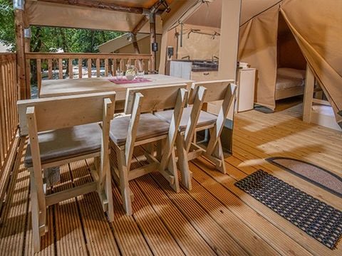 CANVAS AND WOOD TENT 5 people - Super Lodge Tent | 2 Bedrooms | 4/5 Pers. | No bathroom